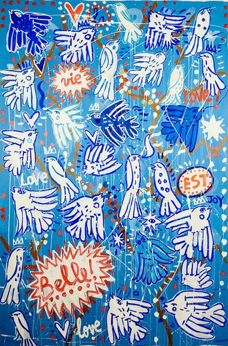 La Vie est Belle par Mercedes Lagunas, Peinture en vente sur Singulart