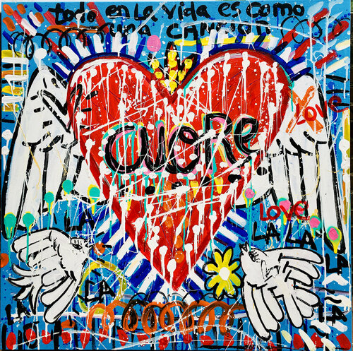 Cuore par Mercedes Lagunas, Peinture en vente sur Singulart