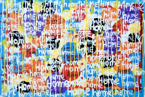 Colorful Home par Mercedes Lagunas, Peinture en vente sur Singulart