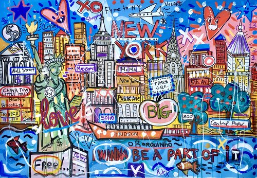 New York van Mercedes Lagunas, Schilderij te koop op Singulart