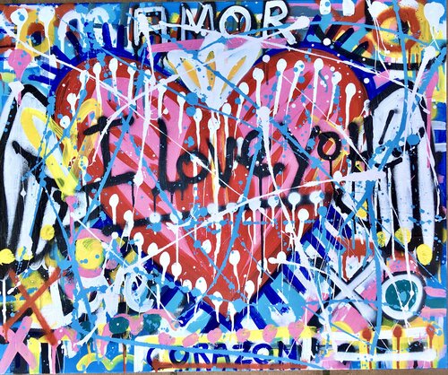I Love You! van Mercedes Lagunas, Schilderij te koop op Singulart