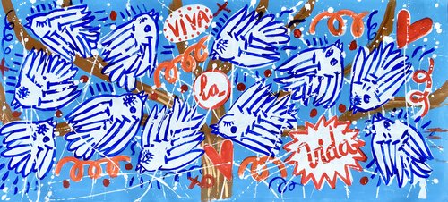 Free Doves di Mercedes Lagunas, Pittura in vendita su Singulart