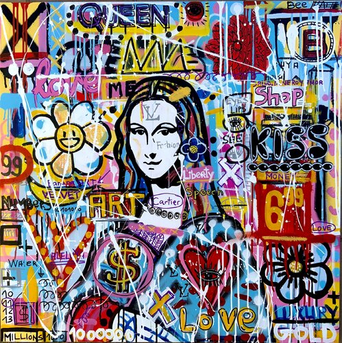 Liberty Monalisa par Mercedes Lagunas, Peinture en vente sur Singulart
