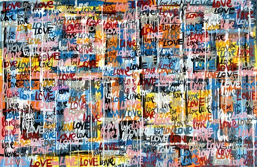 Wall of Love 13 van Mercedes Lagunas, Schilderij te koop op Singulart