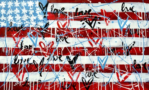 USA Flag Mercedes Lagunas