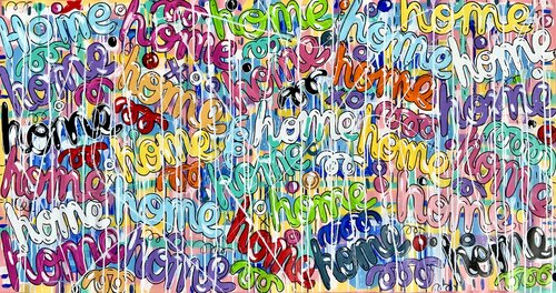 Colorful Home 43 par Mercedes Lagunas, Peinture en vente sur Singulart