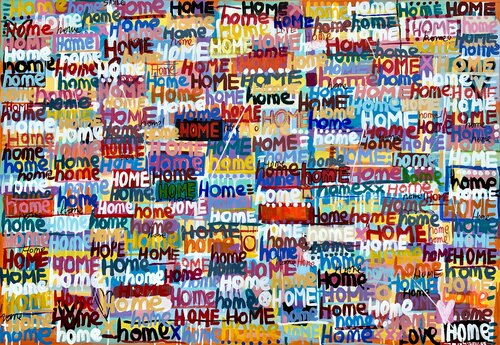 Happy Home! par Mercedes Lagunas, Peinture en vente sur Singulart