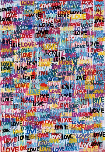 Love Love Love van Mercedes Lagunas, Schilderij te koop op Singulart