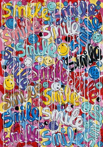 Smile is the Answer! van Mercedes Lagunas, Schilderij te koop op Singulart