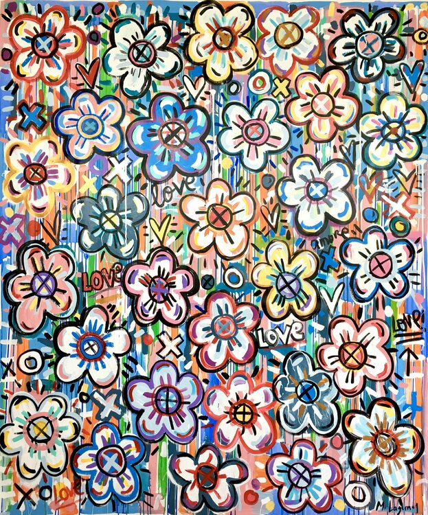 Pop flowers Mercedes Lagunas