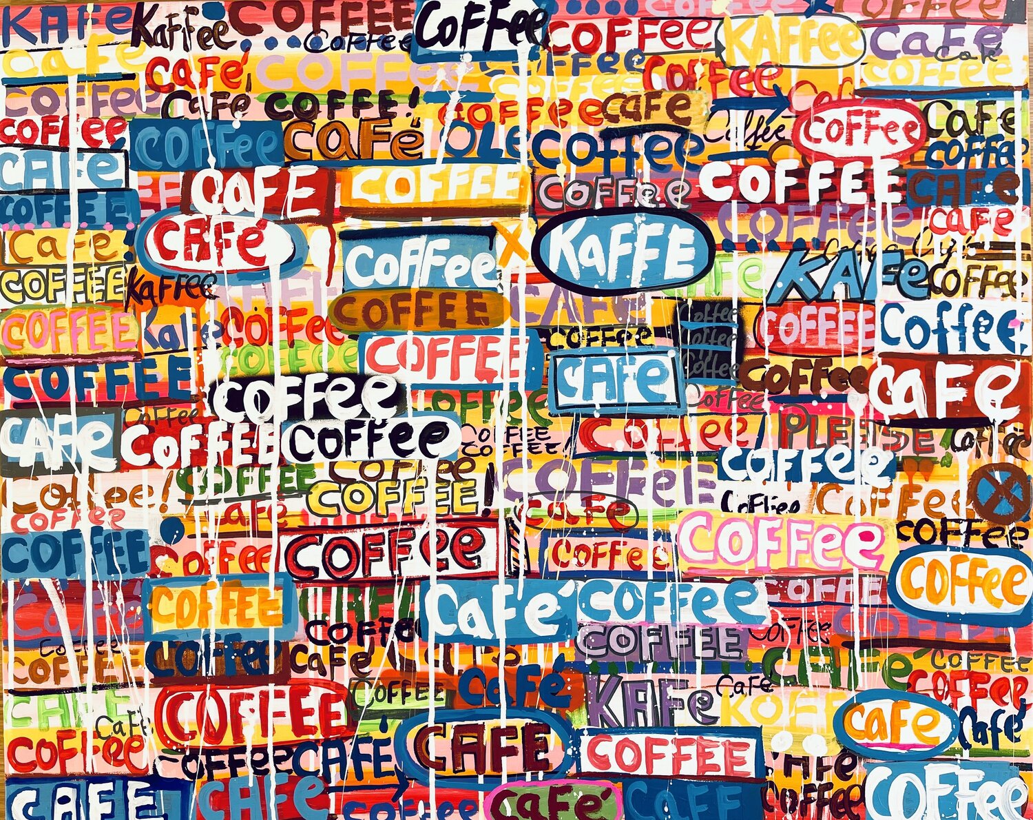 Out of my kitchen. I need coffee 2 Mercedes Lagunas Originalgemälde zu verkaufen