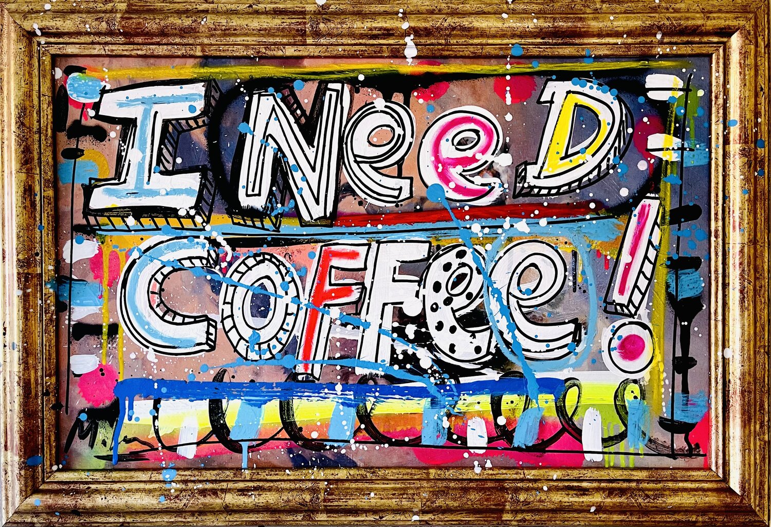 Coffee Por Favor Mercedes Lagunas Originalgemälde zu verkaufen