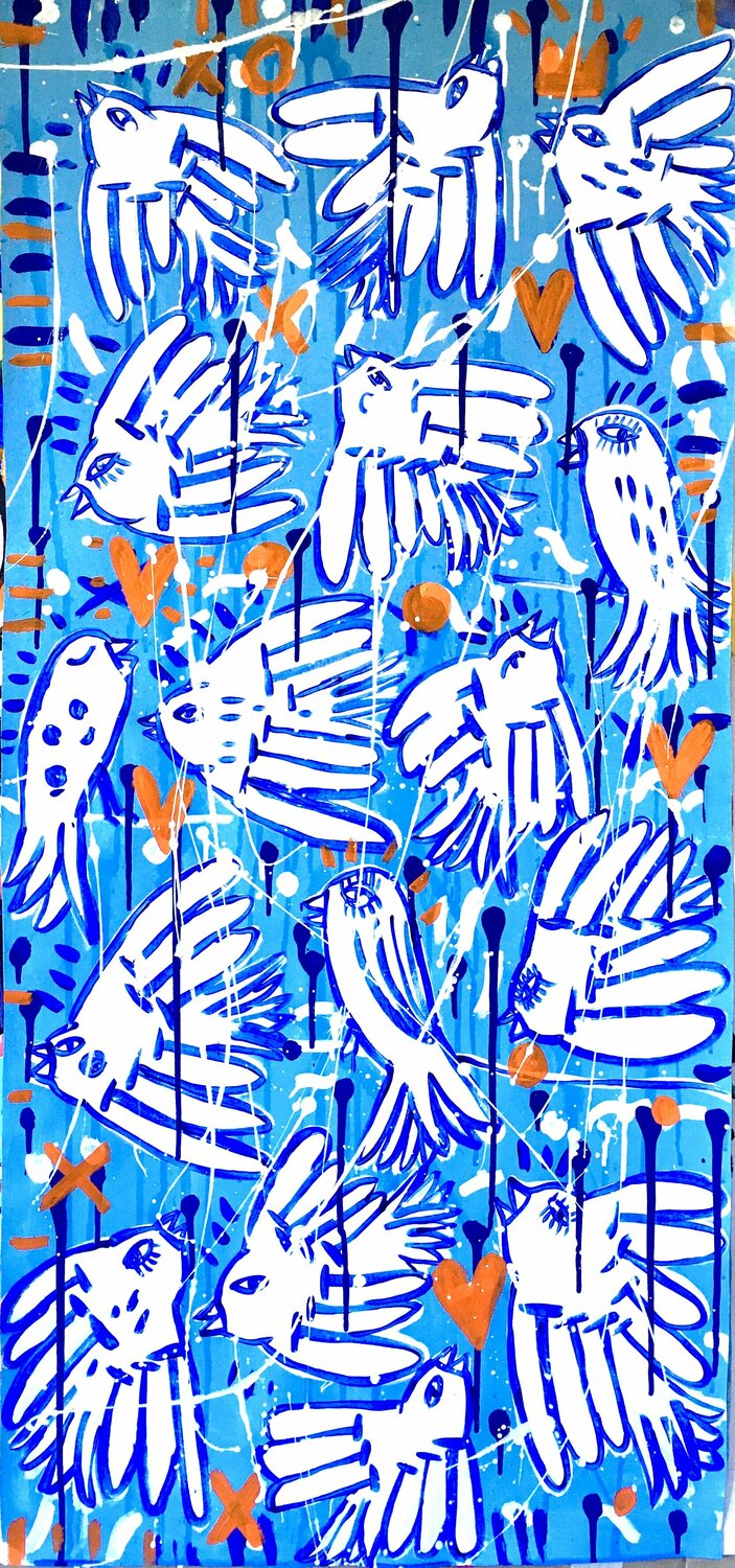 Happiness in Blue Mercedes Lagunas