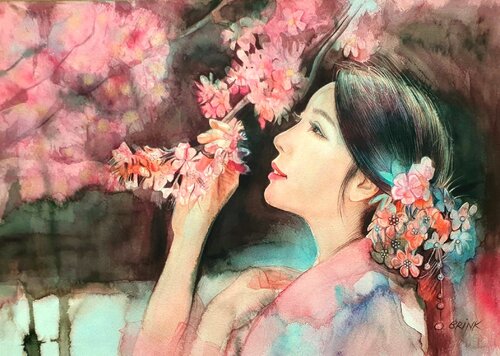 Springtime von Olga Brink, Werk auf Papier kaufen auf Singulart