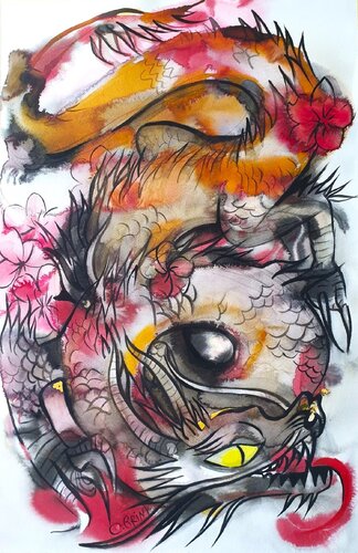 Japanese Dragon von Olga Brink, Malerei kaufen auf Singulart