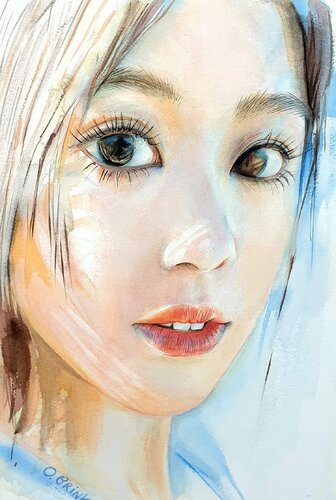 Japanese Girl de Olga Brink, Obra en papel a la venta en Singulart