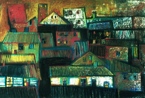 Town van Olga Brink, Schilderij te koop op Singulart
