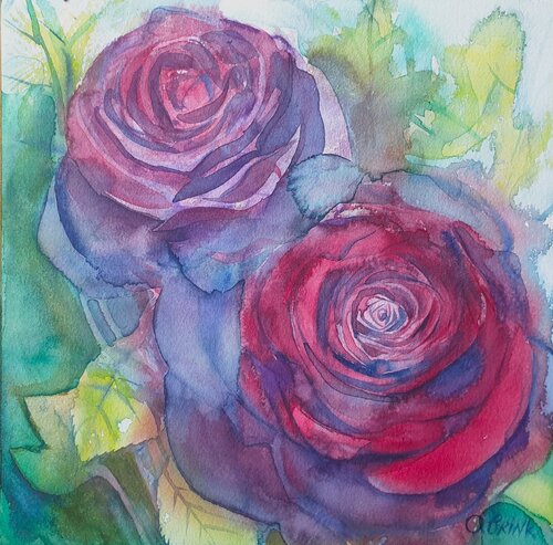 Two Roses von Olga Brink, Malerei kaufen auf Singulart