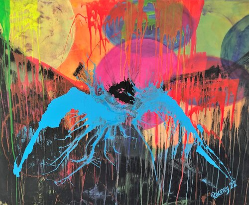 Jumping Cells van Rooney, Schilderij te koop op Singulart