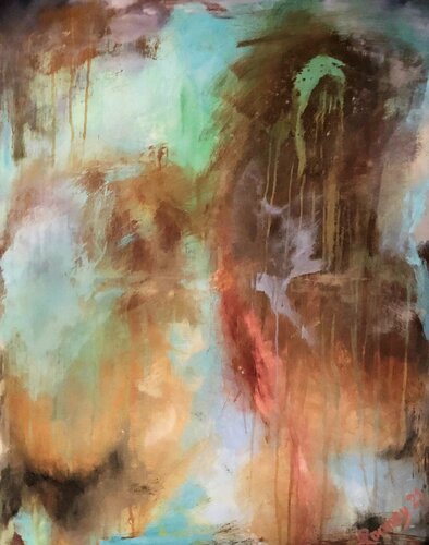 ... verliefen sich im Wald van Rooney, Schilderij te koop op Singulart