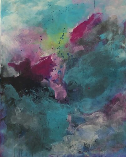 Kiss The Clouds van Rooney, Schilderij te koop op Singulart