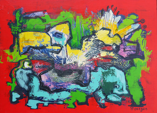 ON THE NEST di Georges de Groot, Pittura in vendita su Singulart