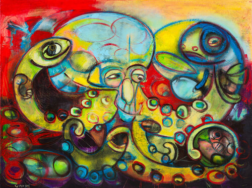 OCTOPUSSY by Georges de Groot, 회화 for Sale on Singulart