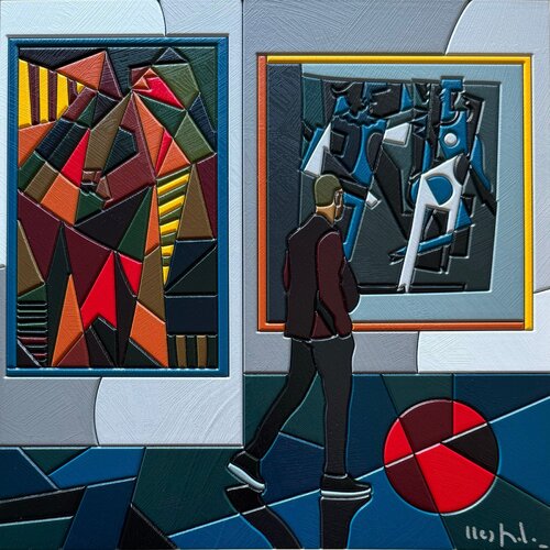 Passo obliquo von Ugo Nespolo, Malerei kaufen auf Singulart