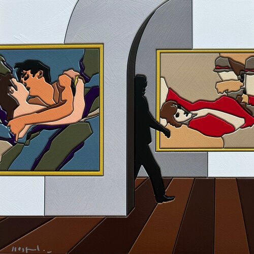 Amanti de Ugo Nespolo, Pintura a la venta en Singulart