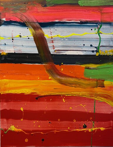 Strokes red, yellow, blue, green. 3 von David Utzon, Malerei kaufen auf Singulart