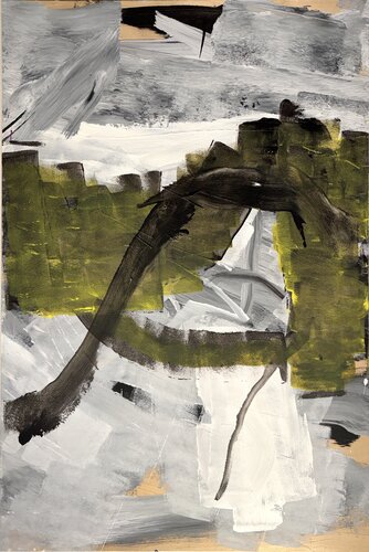 Strokes - wood 3-5 di David Utzon, Pittura in vendita su Singulart