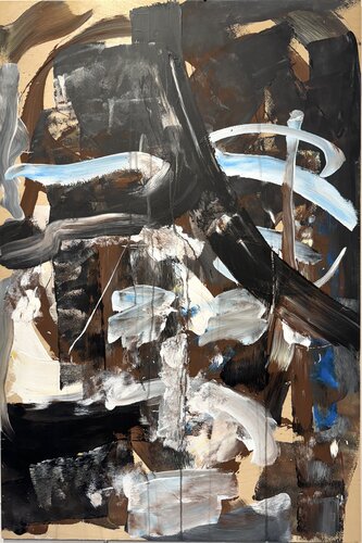 Strokes - wood - brown di David Utzon, Pittura in vendita su Singulart