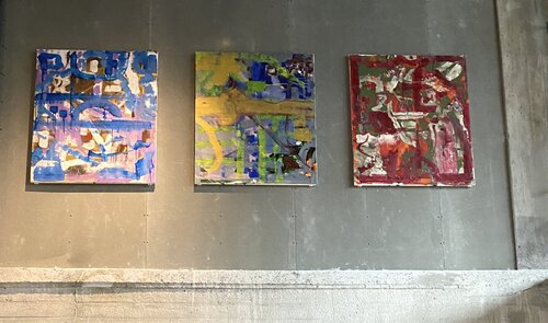 Strokes - wood - commission for the NEXT hostel Copenhagen. par David Utzon, Peinture en vente sur Singulart