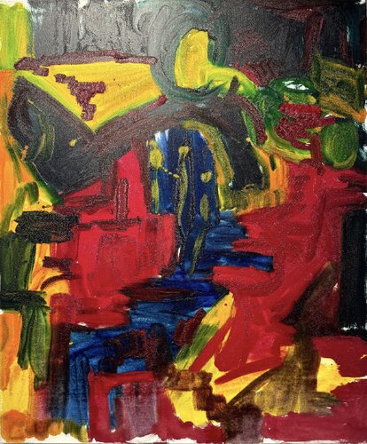Untitled - on canvas - oil, pigment di David Utzon, Pittura in vendita su Singulart