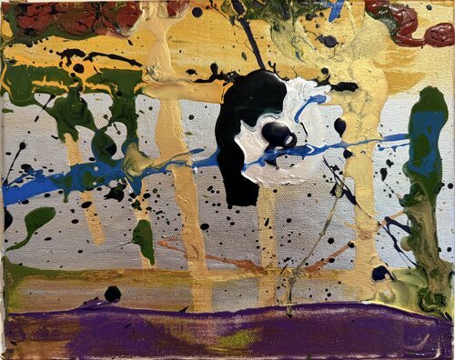 Strokes - gold 1 di David Utzon, Pittura in vendita su Singulart