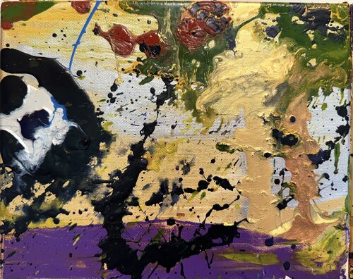 Strokes - black, gold 8 di David Utzon, Pittura in vendita su Singulart