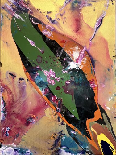 Untitled - gold, acrylic, water 2 von David Utzon, Malerei kaufen auf Singulart