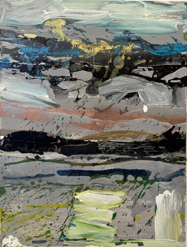 New strokes grey 2 di David Utzon, Pittura in vendita su Singulart