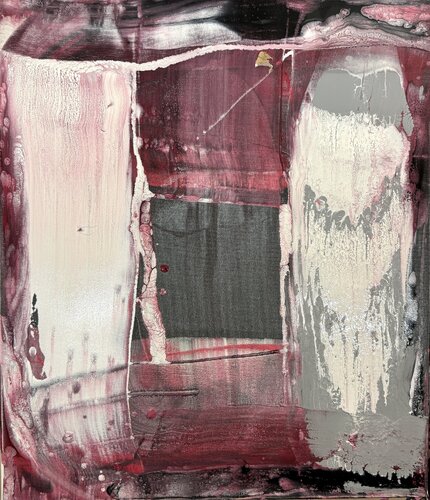 Black/red/grey 1 di David Utzon, Pittura in vendita su Singulart