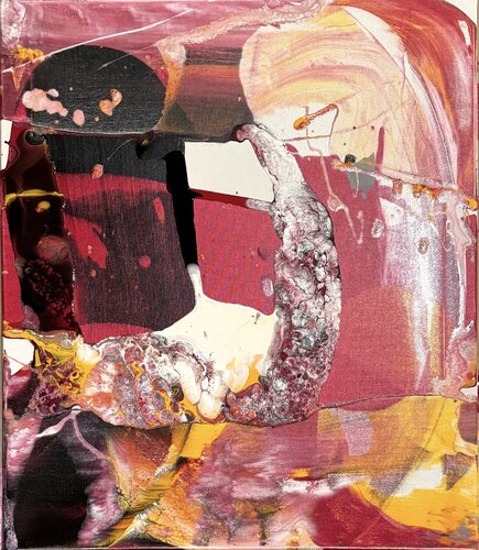 Strokes - red, black, yellow 3 di David Utzon, Pittura in vendita su Singulart