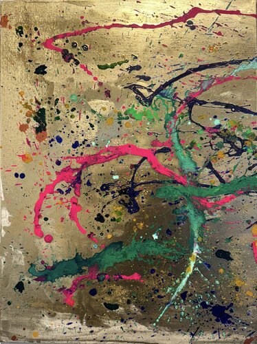 Untitled gold acrylic 1 von David Utzon, Malerei kaufen auf Singulart