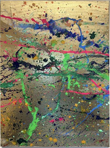 Untitled gold acrylic 2 von David Utzon, Malerei kaufen auf Singulart