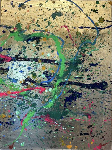 Untitled gold acrylic 3 von David Utzon, Malerei kaufen auf Singulart