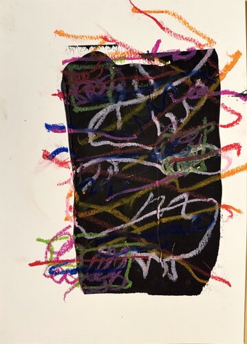Calligraphy black/matt 4 van David Utzon, Schilderij te koop op Singulart