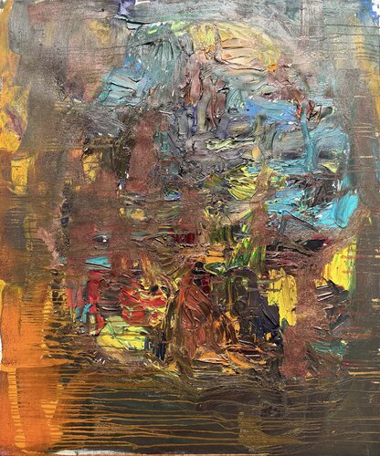 Untitled oil/pigment 2 di David Utzon, Pittura in vendita su Singulart