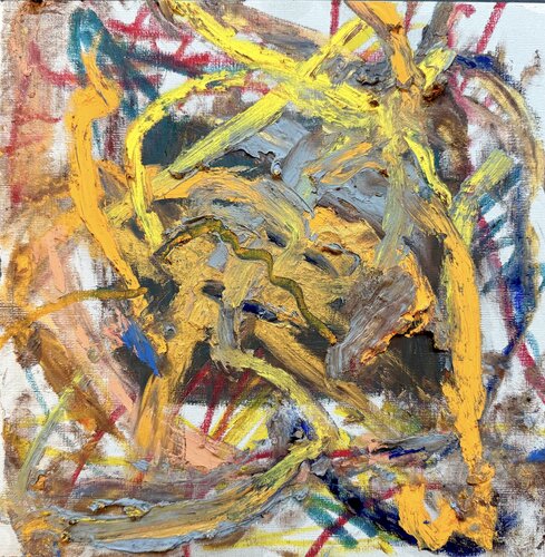 Calligraphy square earth 6 di David Utzon, Pittura in vendita su Singulart