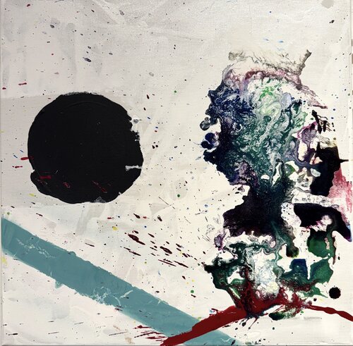 Black circles 4 di David Utzon, Pittura in vendita su Singulart