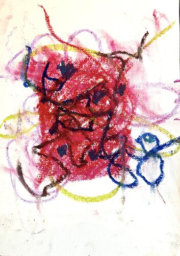 Calligrafy pastel 1 by David Utzon, 油畫 for Sale on Singulart