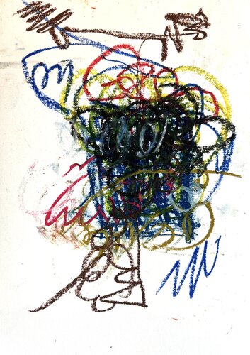 Calligrafy pastel 9 van David Utzon, Schilderij te koop op Singulart