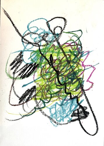 Calligrafy pastel 10 by David Utzon, 油畫 for Sale on Singulart